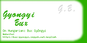 gyongyi bux business card